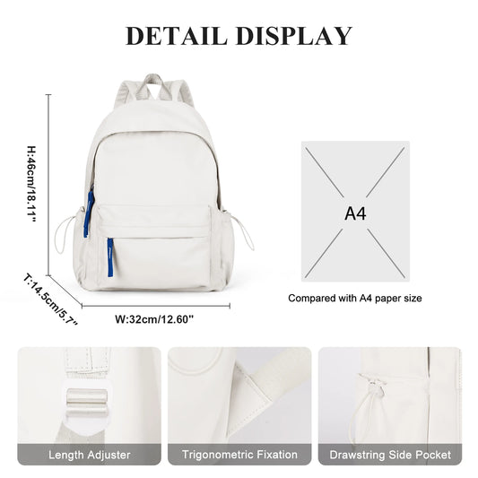 School Bag for Girl Leisure School Backpack for Boys Teens Student Bookbag Travel Kawaii Cute Backpack Nylon Children's Rucksack