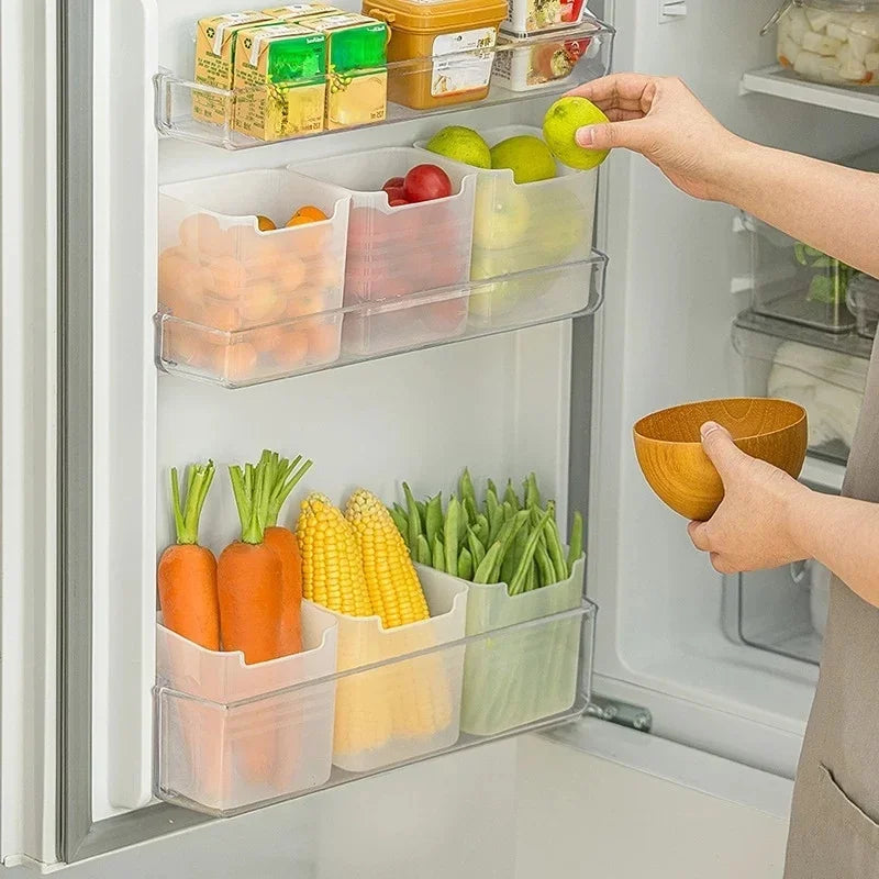 Fridge Organizer Food Fresh Storage Box Refrigerator Side Door Vegetable Fruit Spice Organizer Food Container Kitchen Storages