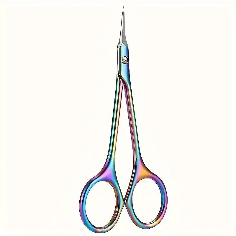 Stainless Steel Manicure Scissors for Nail Care Handle Cuticle Nipper Dead Skin Removal Scissors Beauty Tool