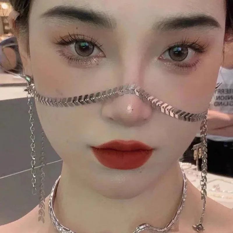 Fashion Sexy Face Chain Punk Fringe Earrings Accessory Adjustable Face Chain Face Fashion Jewelry Accessories