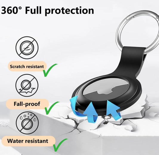 Keychain for Apple AirTag Silicone Protective Case Cover Key Chain Anti-Loss Ring AirTags Accessories for AirTag Pendant