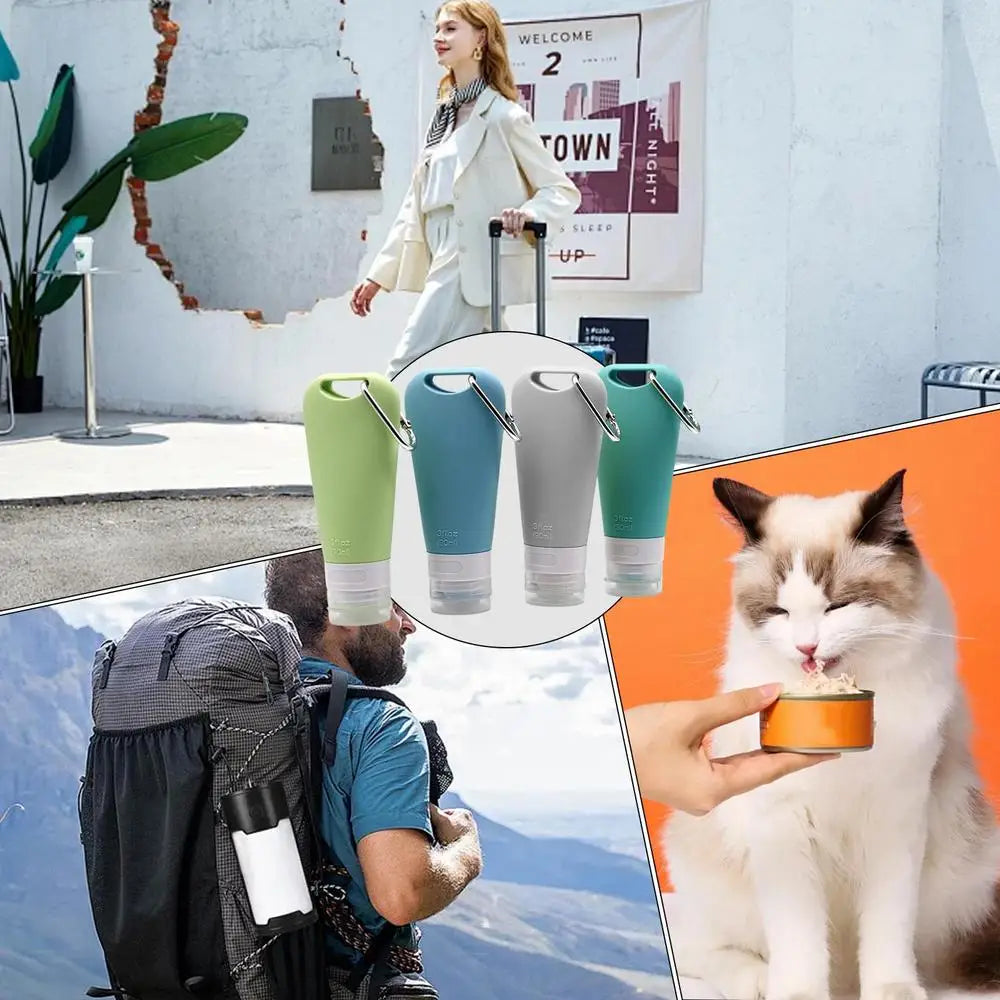 Travel Shampoo Bottles Silicone Dog Food Container 90ml Puppy Necessities Pet Accessories for Body Wash Lotions Cream