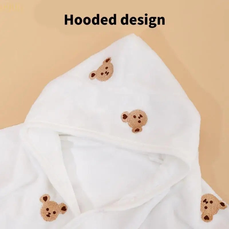 090B Breathable and Lightweight Hooded Towel for Baby Bathrobe Wearable Blanket