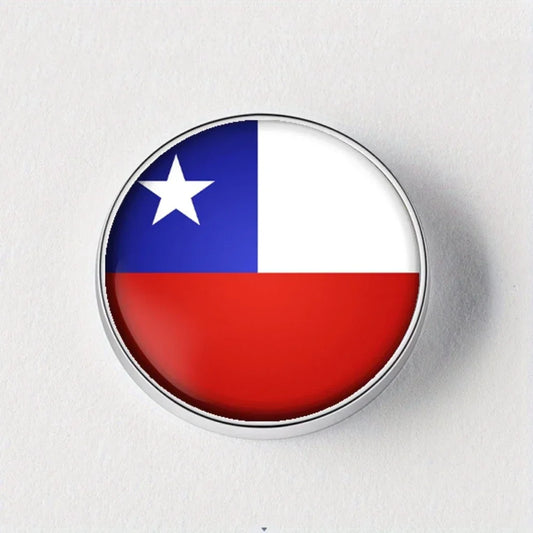 Chile Flag Fridge Magnets 32mm - 3D Resin Magnetic Souvenir Stickers Tourist Gift for Refrigerator Car Laptop Travel Accessories