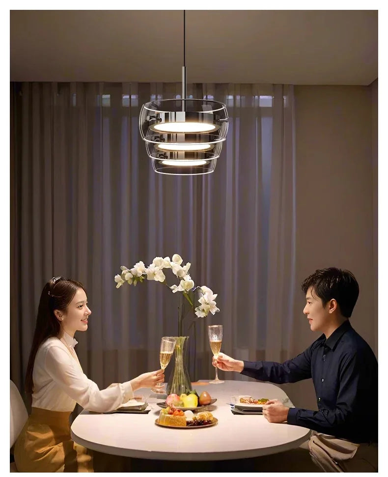 Italian Minimalist Dining Room, Dining Room, Chandelier, High-end Three Head Bar Desk Lamp, Island Table Lamp, Dining Table Lamp
