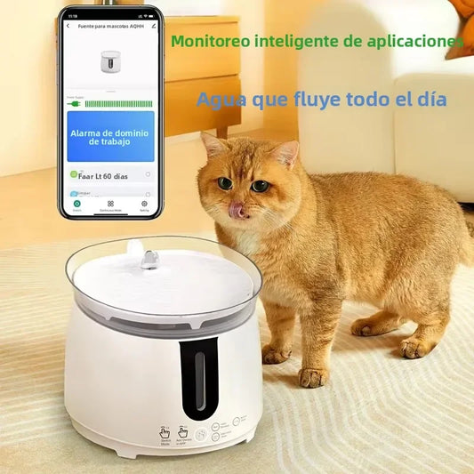AQHH App Control Cat Water Fountain Wireless Pump Pet Water Fountain Inside Automatic Smart Fountain fuente de agua para gato