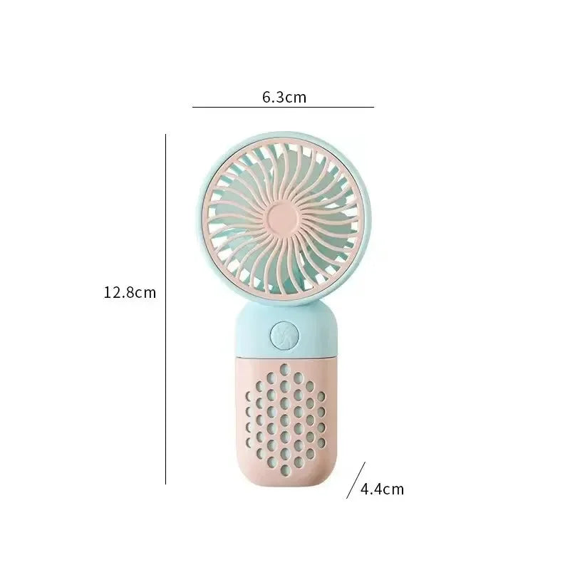 2025 New Handheld Charging Fan Cartoon Cute Small Student Charging Small Fan Portable Mini USB Fan Mini Pocket fans