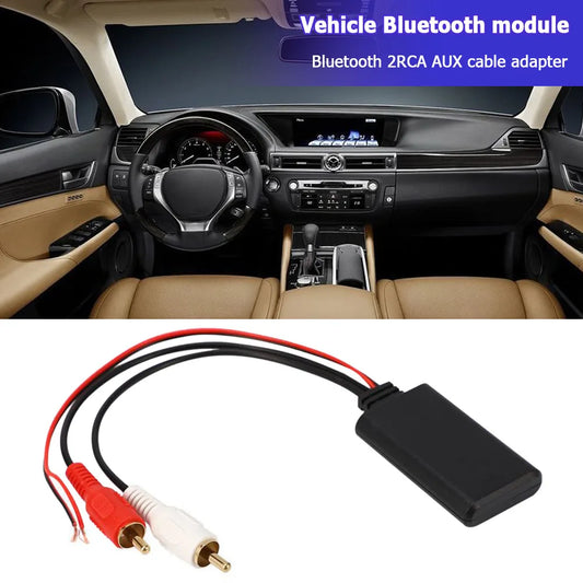 Universal Bluetooth-compatible Audio Cable Module Music Audio Adapter Car Electronics Accessories for 2RCA Interface Vehicles