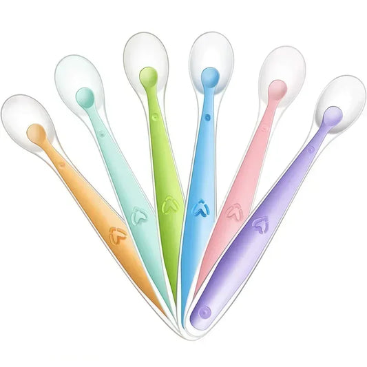 1PC Silicone Spoons for Baby Infant Feeder Spoons for Children Kids Soft Safety Feeding Spoons BPA Free Baby Utensils Flatware