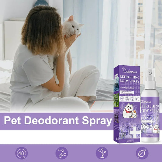 Pet Deodorization Spray 50ml Dog Perfume Lavender Oil Deodorization Spray Anti Itching Fragrant Pet Cat and Dog Beauty Care