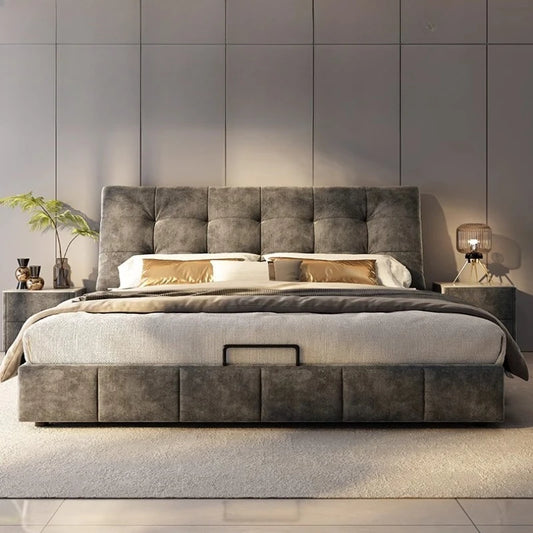 King Size Queen Double Beds Base Frame With Head Board Luxury Daybed Full Size 180x200 Double Bed Twin Home Bedroom Furniture