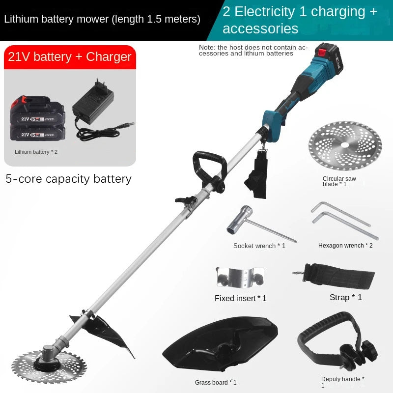 Multifunctional Lithium Battery Lawn Mower For Courtyard, Household Cordless Electric Lawn Mower, Portable Garden Lawn Mower