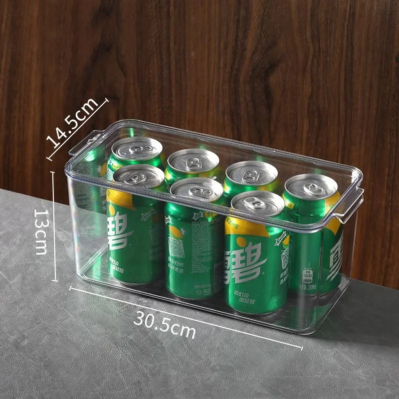 Fridge Organizer Stackable Refrigerator Organizer Bins with Lids Clear Fruit Storage Containers Freezer Pantry kitchen Organizer