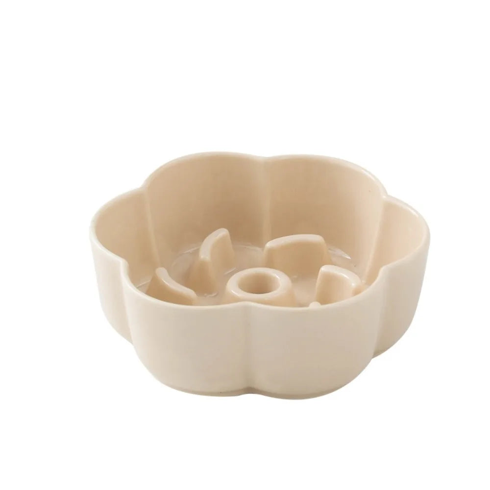 Ceramic Cat Slow Food Bowl Cute Creative Dog Food Feeding Basin Multi-use Large Capacity Pet Drinking Feeder Water Container