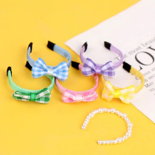 Fashion 1/12 Dollhouse Accessories Doll Bow Headband ob11 Handmade Dolls Boutique Decorations DIY Doll Hair Accessories
