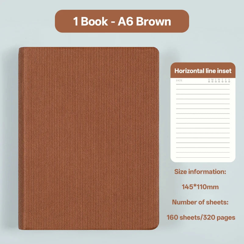 Notebooks A6 360P Lined/Blank Page Diary Planner Journal Notepad Stationery For Office School Supplies Bullet Sketch Agenda 2025