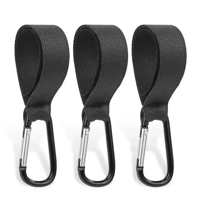 1-5PCS Baby Stroller Hook Clip Aluminum Alloy Carabiner Cart Organizer Diaper Bag Shopping Pram Hook Hanger Accessories