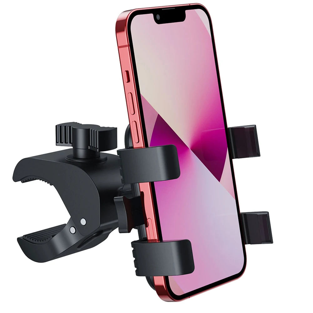 Universal Mobile Phone Clamp for Stroller Phone Holder, Shopping Cart Phone Holder, Golf Cart Phone Holder, Bike Phone Mount