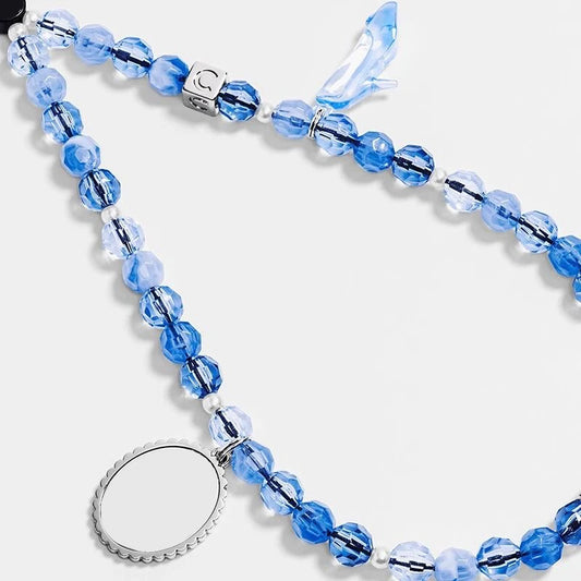 Blue High Heels Beads Phone Straps Short Lanyard Phone Hanging Chain