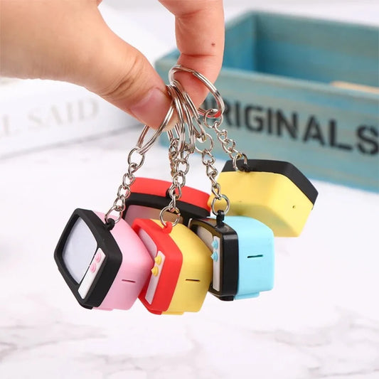 Creative Retro Television Keychain Miniature Television Tv Model Toy Creative Children Toy Keychain Pendant