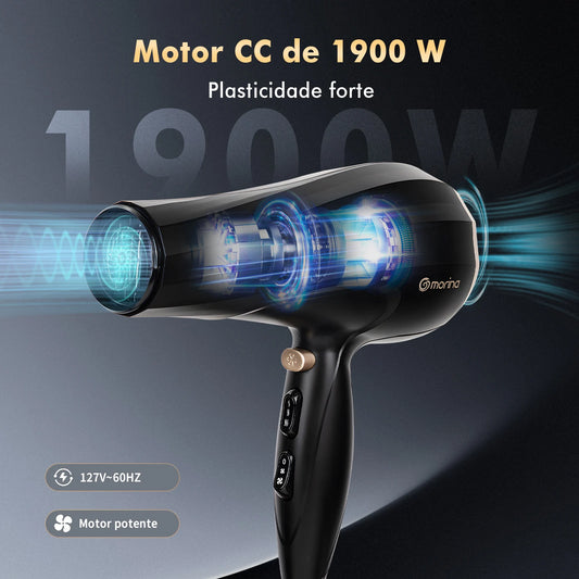 Hair dryer, hair dryer, 110 Hair Dryer V-127V 1900W Black/Golden, electric hair dryer