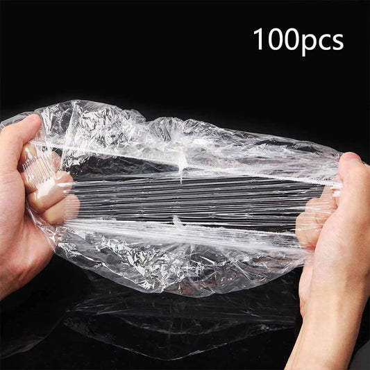 Y51A-200Pcs Reusable Food Keep Fresh Storage Covers Elastic Clear Bowl Covers Dish Plastic Covers For Family Outdoor Picnic