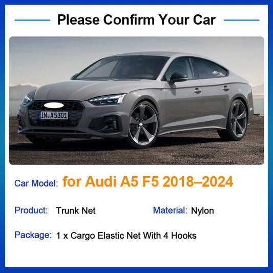 70x70 Auto for Audi A5 F5 2018 2019 2020 2021 2022 2023 2024 Accessories Car Boot Trunk Cargo Net Elastic Storage Organizer Part