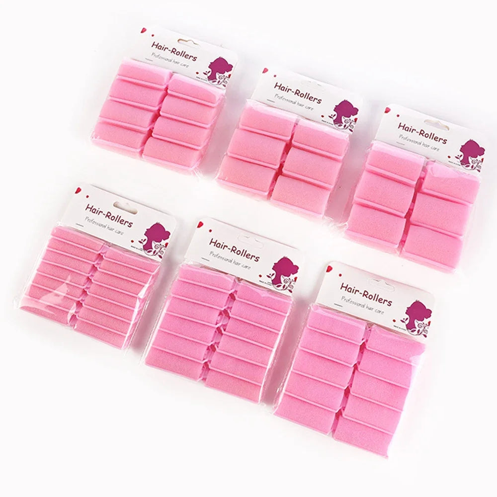 10 Pcs Soft Sponge Foam Cushion Hair Rollers Sleeping Curlers Hairdressing Kit DIY Home Hair Styling Tool Hair Salon for Barber