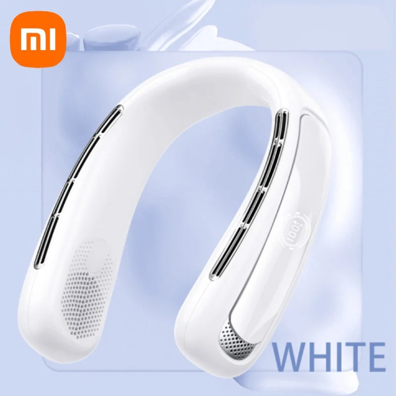 Xiaomi Portable Neck Fan Smart Digital Display Power Ventilador Rechargeable Outdoor Bladeless Silent Electric Neck Fan Cooler