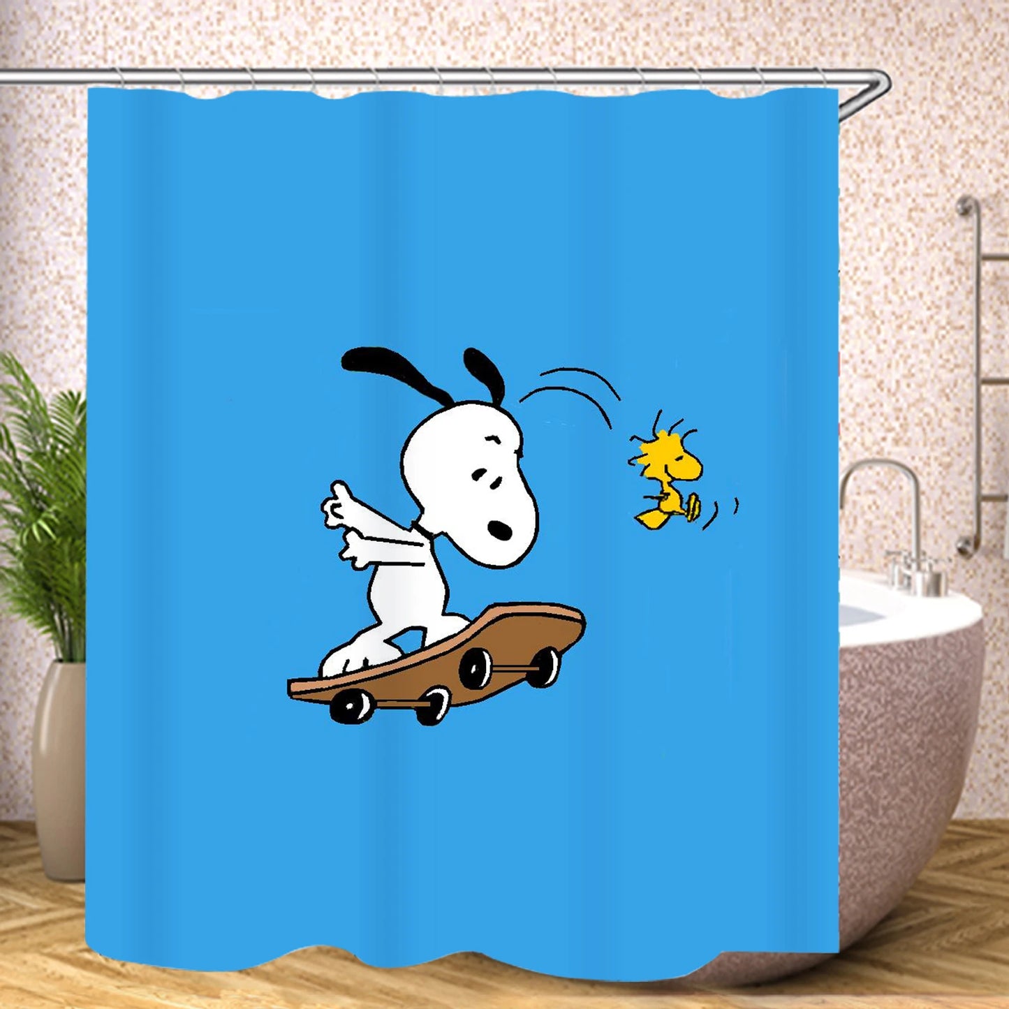 Snoopy Anime Funny Cute Shower Screen Bath Curtain Toilet Accessories Bathroom Sets Full Setluxury