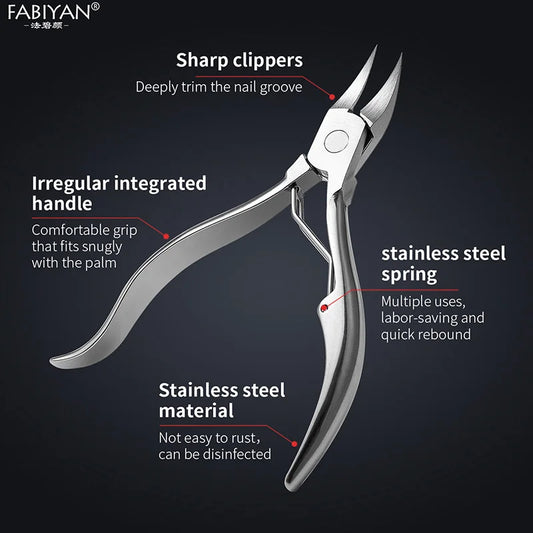 Stainless Steel Nail Scissors Dead Skin Cuticle Remover Nail Clippers Ingrown Toenail Foot Care Tool Eagle Beak Plier