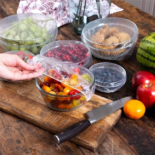 100pcs Reusable Food Wrap Storage Covers Bags For Bowl Elastic Plate Silicone Lid Cover Kitchen Fruit Plastic Fresh-Keeping Seal