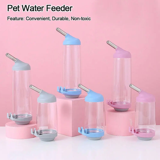 350/500ml Automatic Drinking Water Fountain Pet Dog Guinea Pig Squirrel Rabbit Licking Hanging Water Feeder Bottle