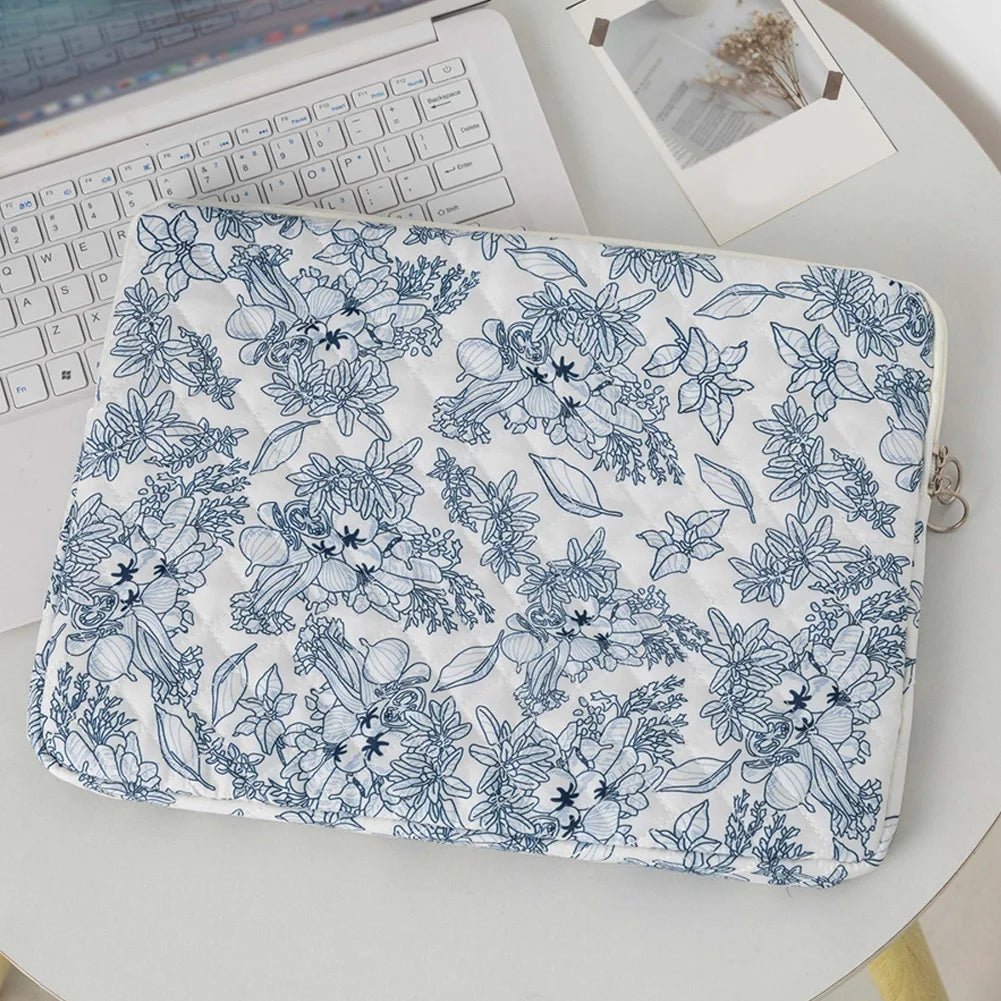11/13/15 Inch Laptop Sleeve Quilted Laptop Bag Coquette Floral Laptop Carrying Case Office Accessories