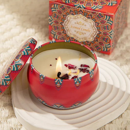 Vintage Scented Candles Soy Flower Fragrance Scent Candle Wedding Ceremony Birthday Gifts Home Decoration Air Purification