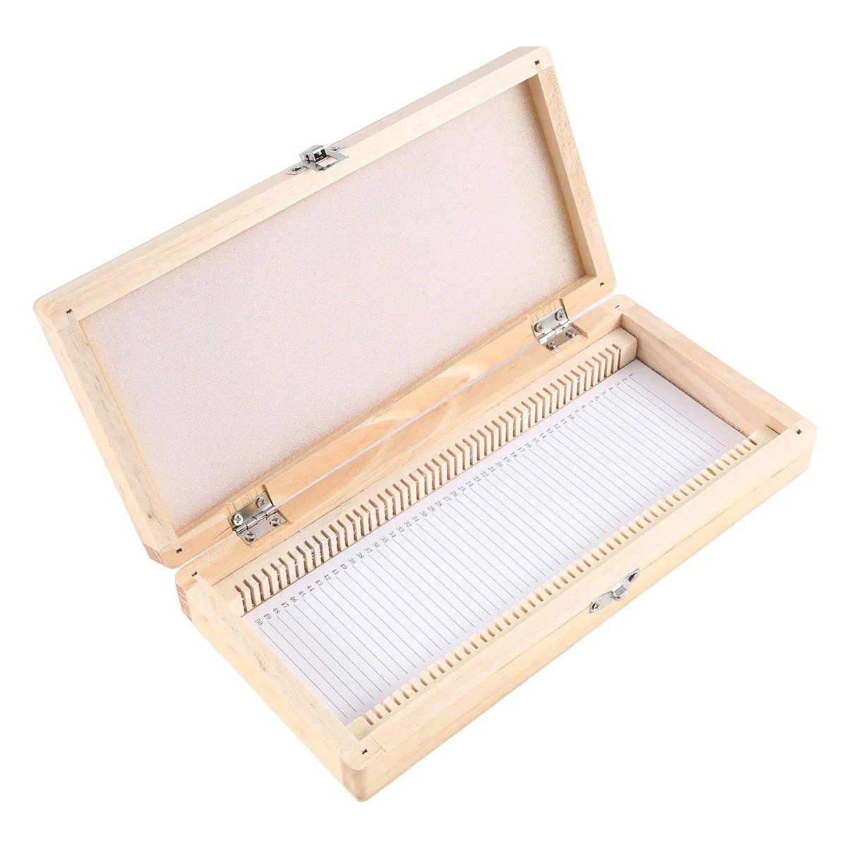 Wooden Slide Storage Box, Holds 50 Slides, Microscope Slide Box
