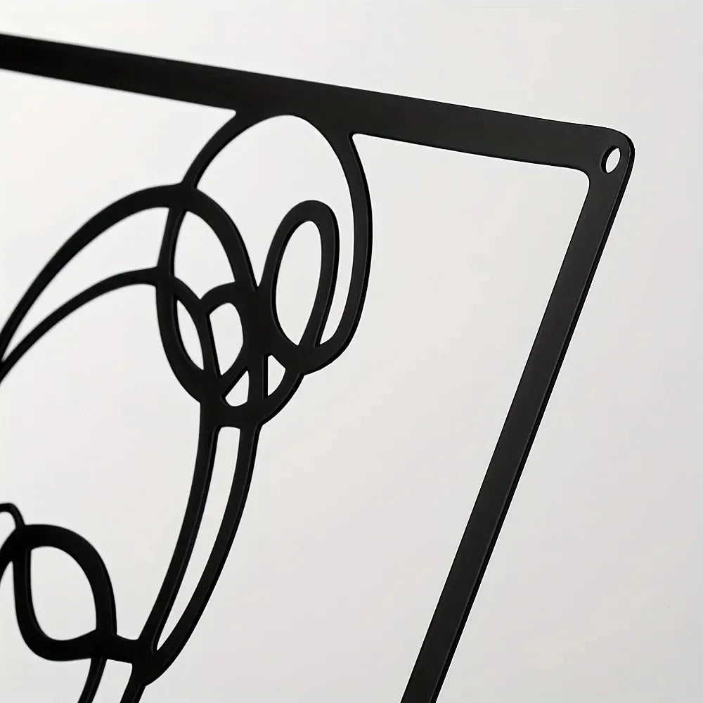 Metal Wall Art 3pcs Abstract Line Drawing Decor for Kitchen Bathroom Living Room and Living Room Wall Decor Metal Wall Hanging