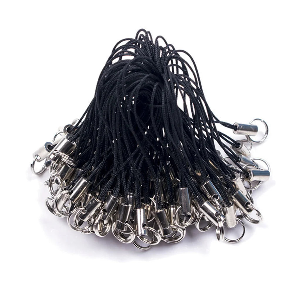 100 Pcs Phone Lanyard Mobile Phone Straps Cellphone Holder Lightweight Braided Cord Polyester Comfortable Portable Device