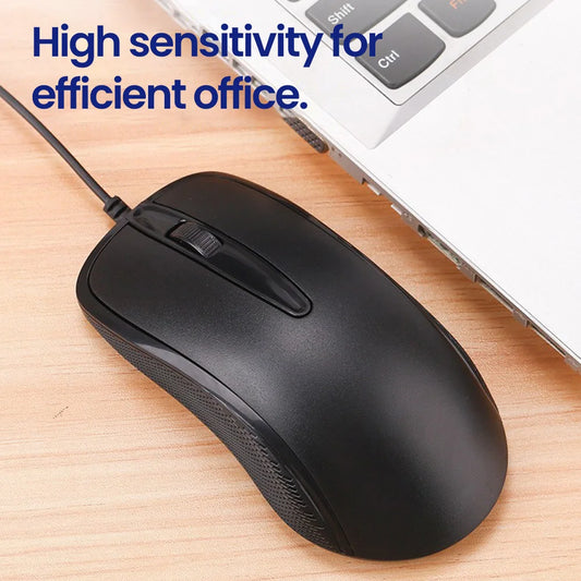 USB Wired Mouse 1600DPI Office Gaming Desktop Computer Accessories For PC Desktop Computer Mouse 1.5M Business Computer Office