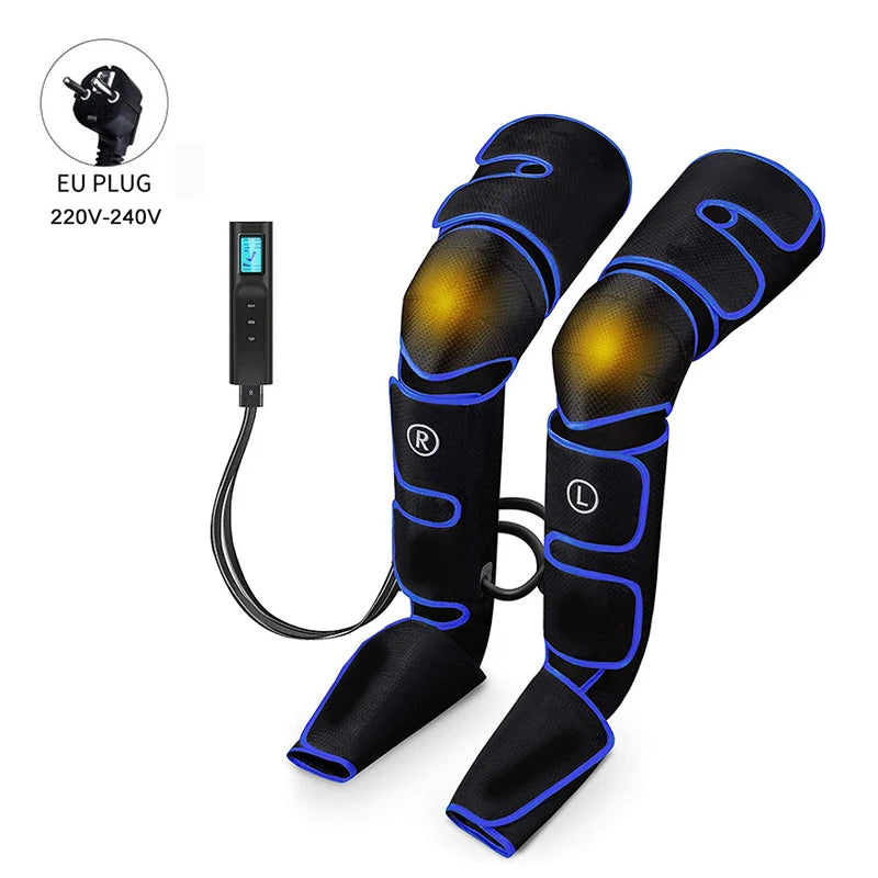Electric Leg Muscle Relaxer 6 modes Air Compression Recovery Boot Lymph Release Relieve Foot Fatigue Heating Leg Massager