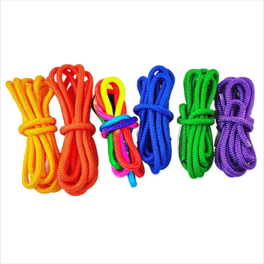 Rainbow Color Gymnastics Arts Rope Artistic Professional Rhythmic Rope 3M Colorful Gymnastics Jumping Props Sport Tools