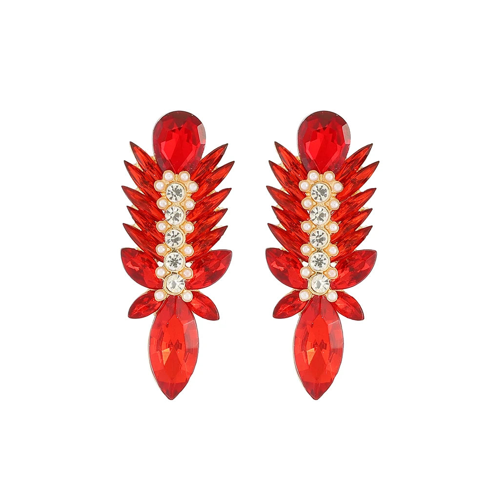 Bohemian Style Red Earrings for Women Exquisite Compact Daily Wear Versatile Jewelry Accessory for Holiday