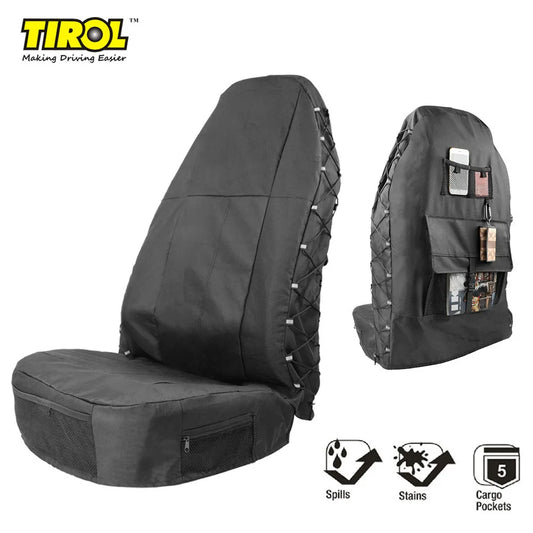 1/2Pcs Car Front Seat Cover Protector with Storage Pockets Auto Accessories Elements Personal Car Part Ornaments for TIROL