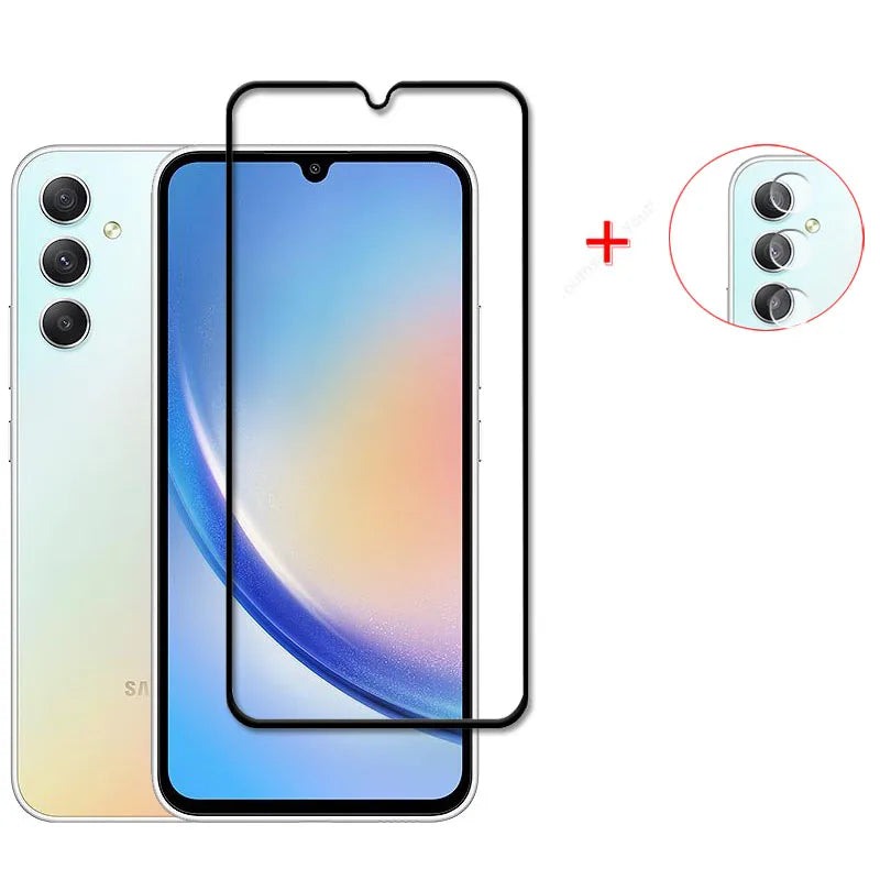 For Samsung Galaxy A25 Full Cover Tempered Glass for Samsung Galaxy A25 Screen Protector 9H Lens Film For Samsung Galaxy A25