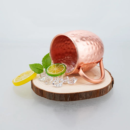 Pure Copper Moscow Mule Mug 350ml – Handcrafted Copper Cup for Cocktails, Mojitos, Whiskey, Beer – Classic Hammered Finish