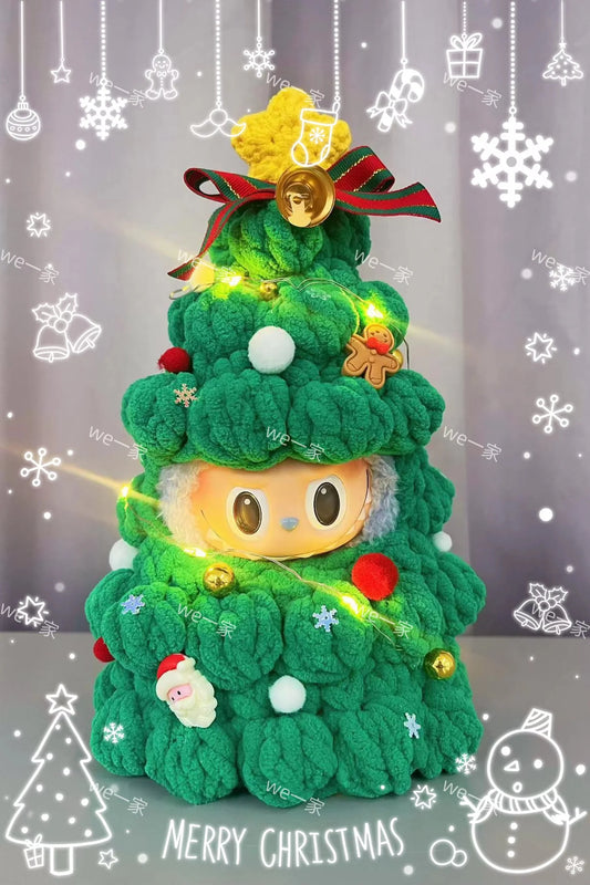 labubu Christmas Limited Edition Christmas Tree labubu Set Clothes Cute Christmas Gift Only Clothes Not Including Dolls
