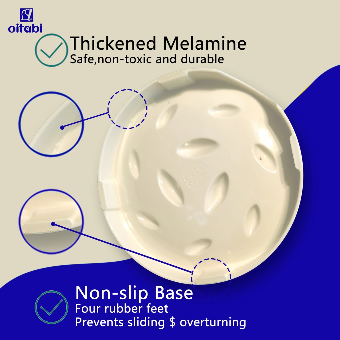 Oitabi Cat Slow Feeder Bowl Pet Dog Feeder Wet Food Slow Feed Raised Dish Healthy Eating Fun Interactive Feeding Bowls for Cats