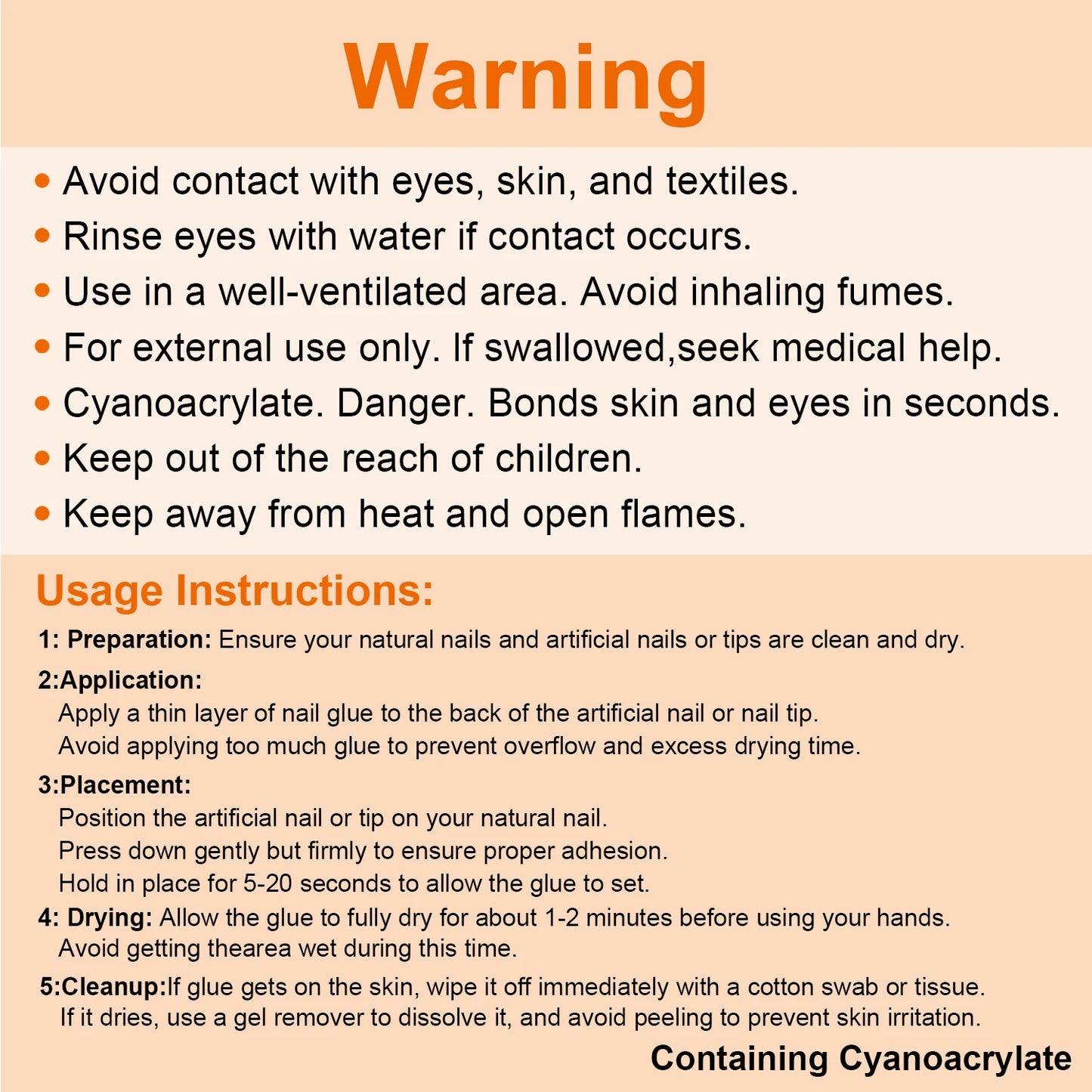 Super Strong Nail Glue For Press On False Nail Tips, Acrylic Fake Nails,Long-lasting Adhesion, Rhinestone Glue With Fast Drying