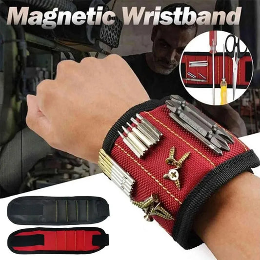 Magnetic Wristband for Holding Screws Nails Drilling Bits Wrist Tool Holder Belts with Strong Magnets five Rows of Ten Magnets