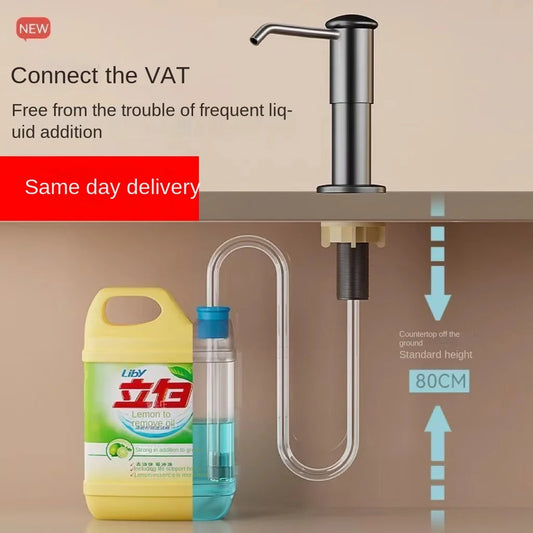 Kitchen sink soap dispenser soap dispenser extension tube detergent detergent presser Dish basin pressure extractor